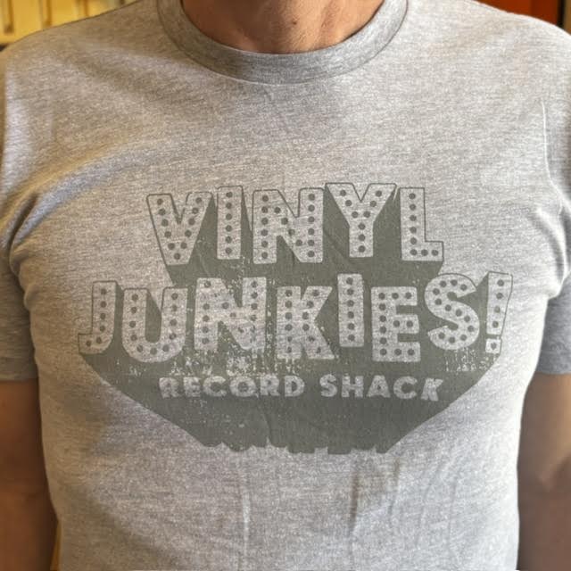 Vinyl Junkies Grey Logo T-shirt: XXL (Limited Edition)