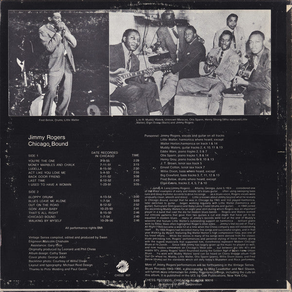 Jimmy Rogers : Chicago Bound (LP, Comp, Mono)