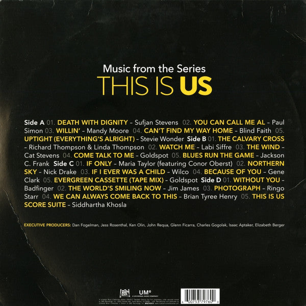 Various : Music From The Series This Is Us (2xLP, Comp, Ltd, Yel)