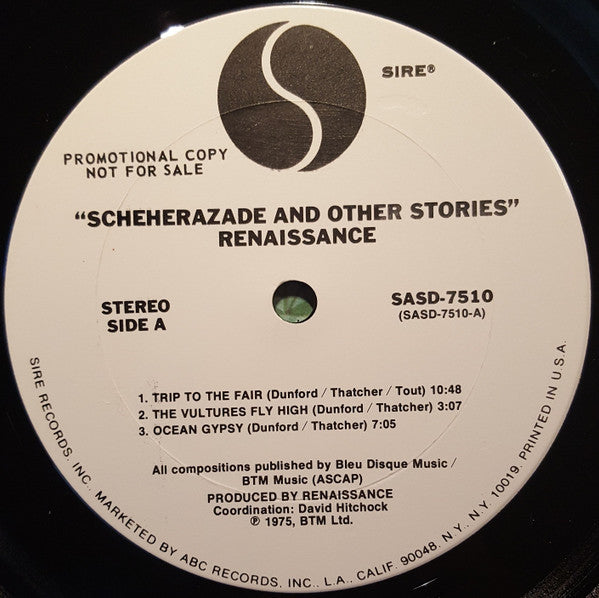 Renaissance (4) : Scheherazade And Other Stories (LP, Album, Promo)