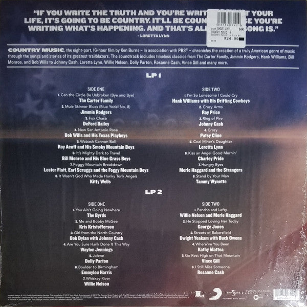 Various : Country Music - A Film By Ken Burns (The Soundtrack) (2xLP, Comp, Ltd, Num, Red)