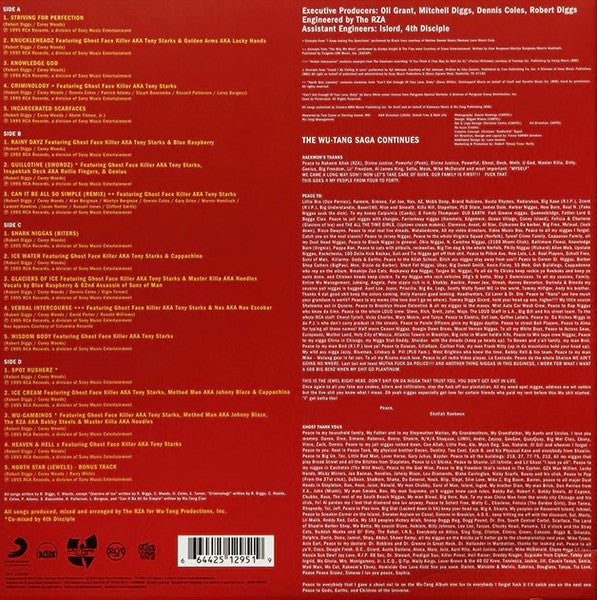 Raekwon Guest Starring: Ghostface Killah A/K/A Tony Starks : Only Built 4 Cuban Linx... (2xLP, Ltd, Cle)