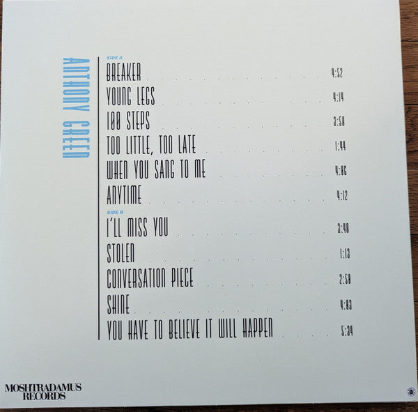 Anthony Green (6) : Young Legs (LP, Album, Ltd, Whi)