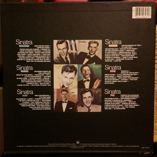 Frank Sinatra : The Voice (The Columbia Years 1943-1952) (6xLP, Album, Comp, Mono, RM + Box)