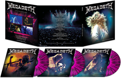 Megadeth - A Night In Buenos Aires 3LP (Purple & Black Splatter Colored Vinyl)