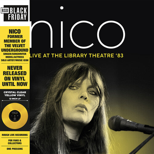 Nico - Live At The Library Theatre '83 LP (Colored Vinyl, Clear Vinyl, Yellow)