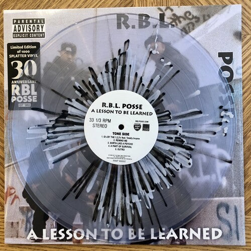 R.B.L. Posse - A Lesson To Be Learned (30th Anniversary Edition) Splatter LP (Explicit Lyrics, Colored Vinyl, Splatter, Black, White)