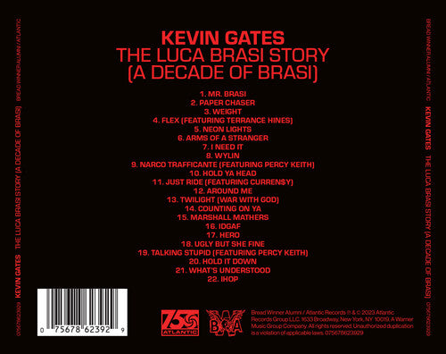 Kevin Gates - The Luca Brasi Story (A Decade Of Brasi) CD (Explicit Lyrics, Manufactured On Demand, Alliance Mod)
