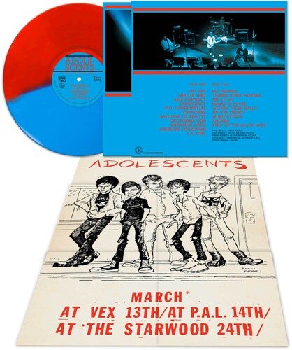 The Adolescents - Live At The House Of Blues LP (Red & Blue Colored Vinyl, Poster)