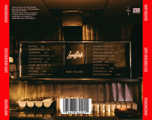 Don Toliver - Love Sick (Deluxe) CD (Explicit Lyrics, Manufactured On Demand, Alliance Mod, Deluxe Edition)