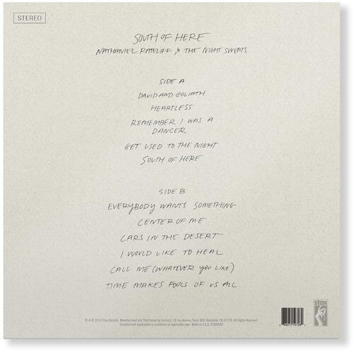 Nathaniel Rateliff & the Night Sweats - South Of Here LP (Explicit Lyrics, 180 Gram Vinyl)
