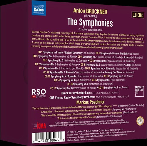 Bruckner Orchestra Linz - Bruckner: Symphonies Nos. " 0 "–9 18CD