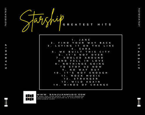 Starship - Starship's Greatest Hits CD (Manufactured On Demand, Alliance Mod)