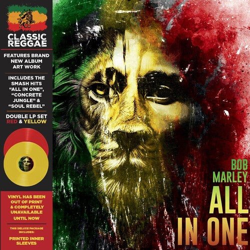 Bob Marley - All in One 2LP (Red & Yellow Colored Vinyl, Limited Edition, Remastered)