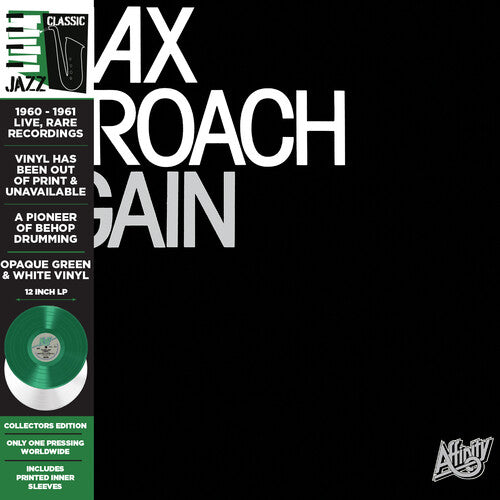 Max Roach - Again - Opaque Green & White 2LP (Colored Vinyl, Deluxe Edition, Green, White, Limited Edition, Reissue, Remastered)