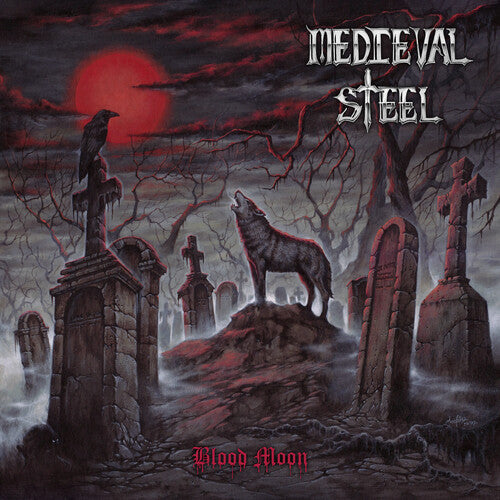 Medieval Steel - Blood Moon - Red/Black Splatter LP (Colored Vinyl, Red, Black, Splatter, Limited Edition, Poster)