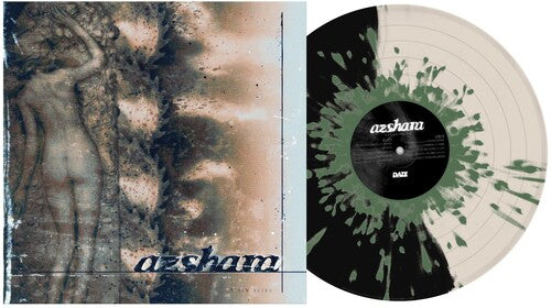 Azshara - Ashen Skies - Half Black/Half Bone w/ Army Green Splatter LP (Explicit Lyrics, Colored Vinyl, Black, White, Green, Splatter)