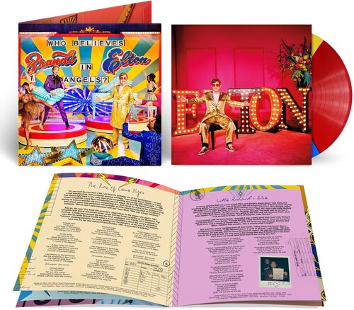 Elton John & Brandi Carlile - Who Believes In Angels? LP (Red, Yellow, & Blue Colored Vinyl, Lyric Book)