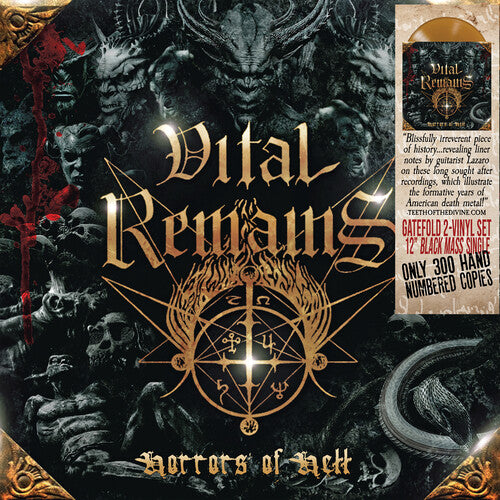 Vital Remains - Horrors of Hell - Damnation Gold 2LP (Explicit Lyrics, Colored Vinyl, Gold, Gatefold Lp Jacket, Limited Edition)