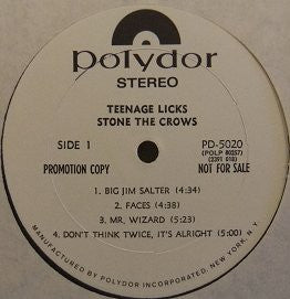 Stone The Crows : Teenage Licks (LP, Album, Promo, Gat)