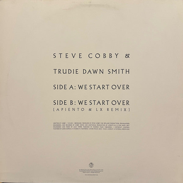 Steve Cobby & Trudie Dawn Smith : We Start Over (12")