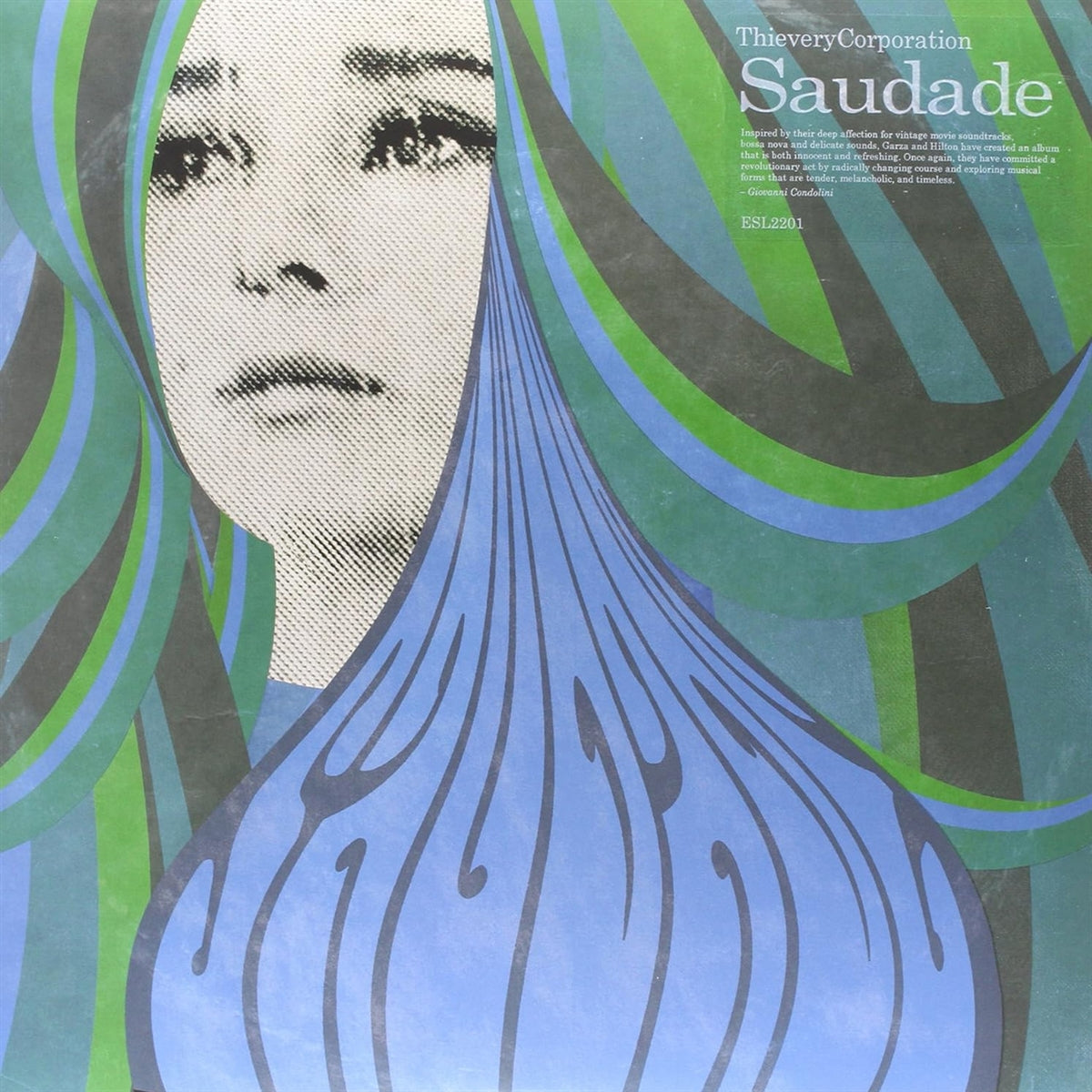 Thievery Corporation - Saudade LP (10th Anniversary, Clear Vinyl, Blue Colored Vinyl)(Preorder: Ships March 29, 2024)