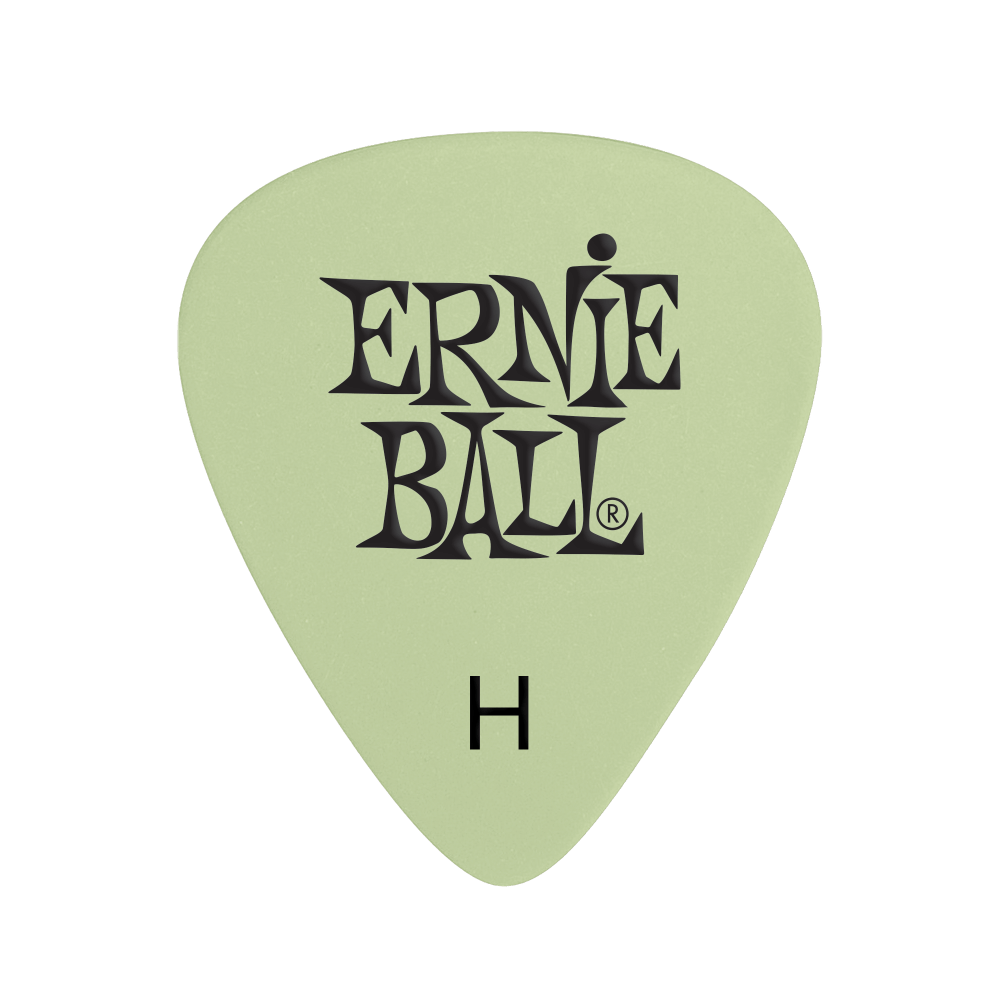 Ernie Ball - Cellulose Guitar Picks - Heavy Super Glow - 12 Pack