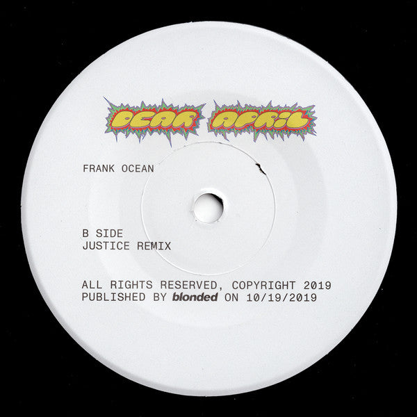 Frank Ocean - Dear April Acoustic b/w Dear April Justice Remix 7" (Used Vinyl)