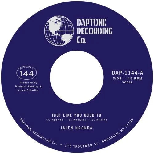 Jalen Ngonda - Just Like You Used To/What A Difference She Made 7"