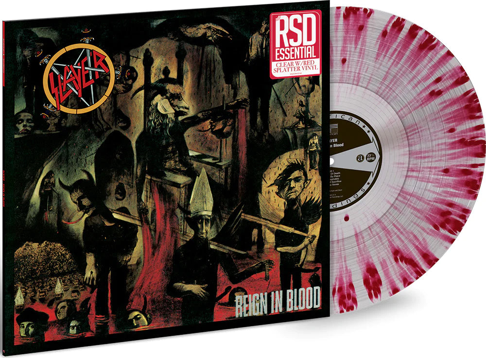 Slayer - Reign In Blood LP (Clear And Red Splatter Colored Vinyl)