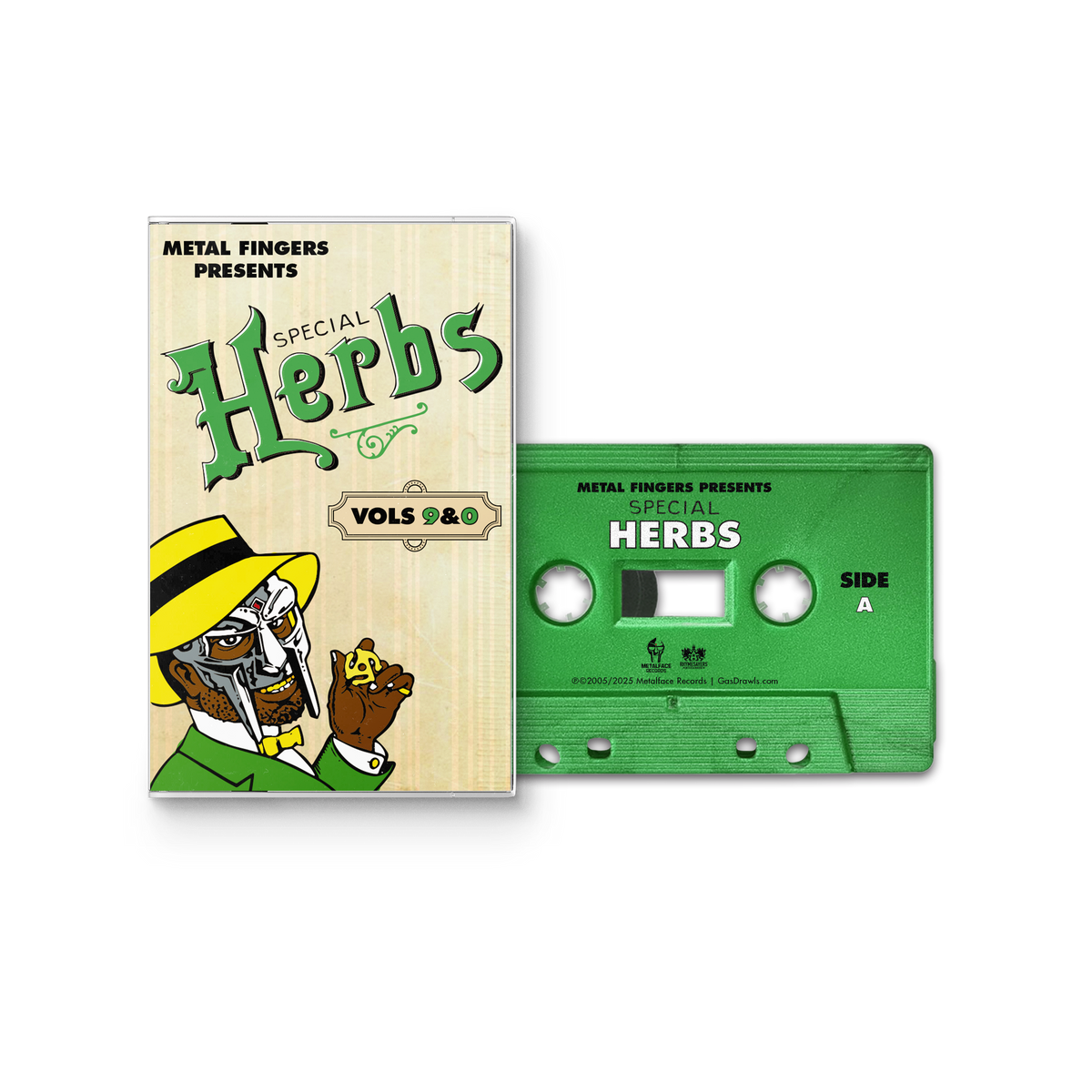 MF DOOM - Metal Fingers Presents: Special Herbs Vol. 9 & 0 CASSETTE (Evergreen) (Preorder: Ships September 5, 2025)