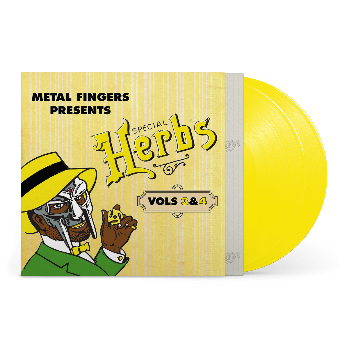 MF DOOM - Metal Fingers Presents: Special Herbs Vol. 3 & 4 2LP (Lemon Yellow Colored Vinyl)