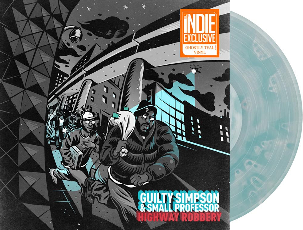 Guilty Simpson & Small Professor - Highway Robbery LP (Indie Exclusive, Ghostly Teal Colored Vinyl)(Preorder: Ships September 6, 2024)