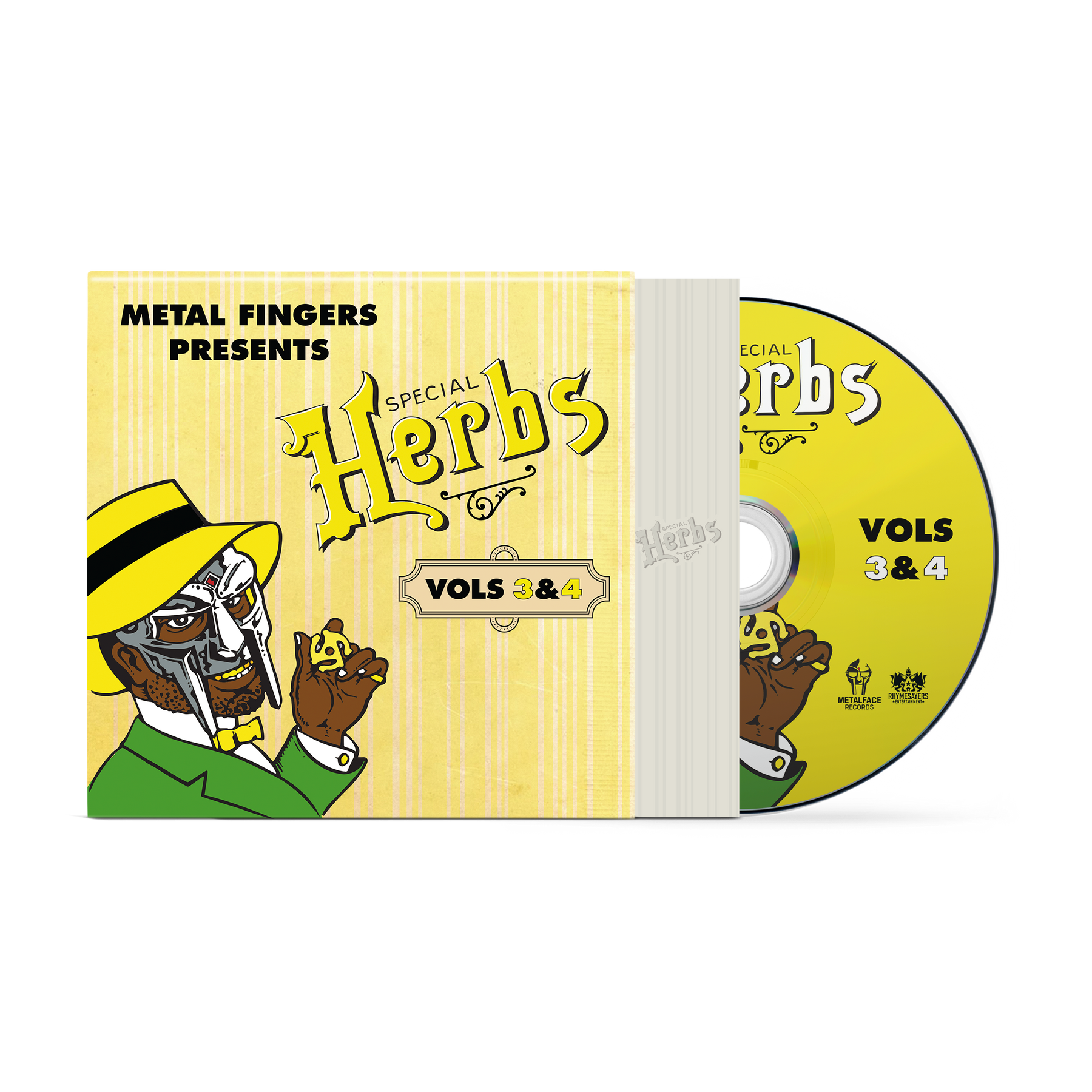 MF DOOM - Metal Fingers Presents: Special Herbs Vol. 3 & 4 CD (Lemon Yellow) (Preorder: Ships September 5, 2025)