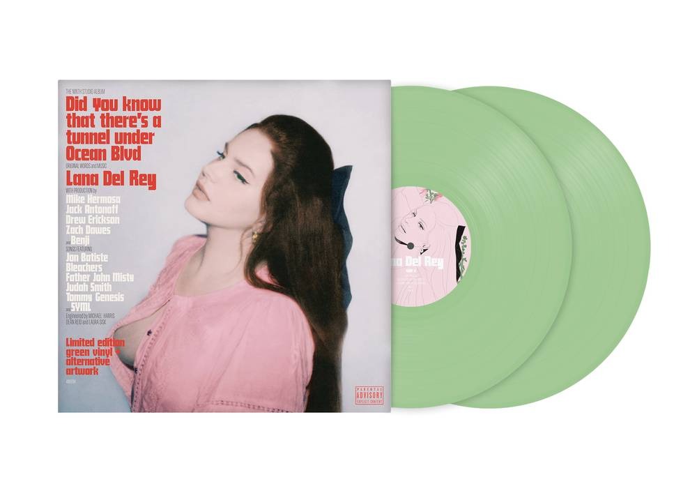 Lana Del Rey - Did You Know That There's A Tunnel Under Ocean Blvd 2LP  (Indie Exclusive Light Green Vinyl, Alternate Cover, 180g)