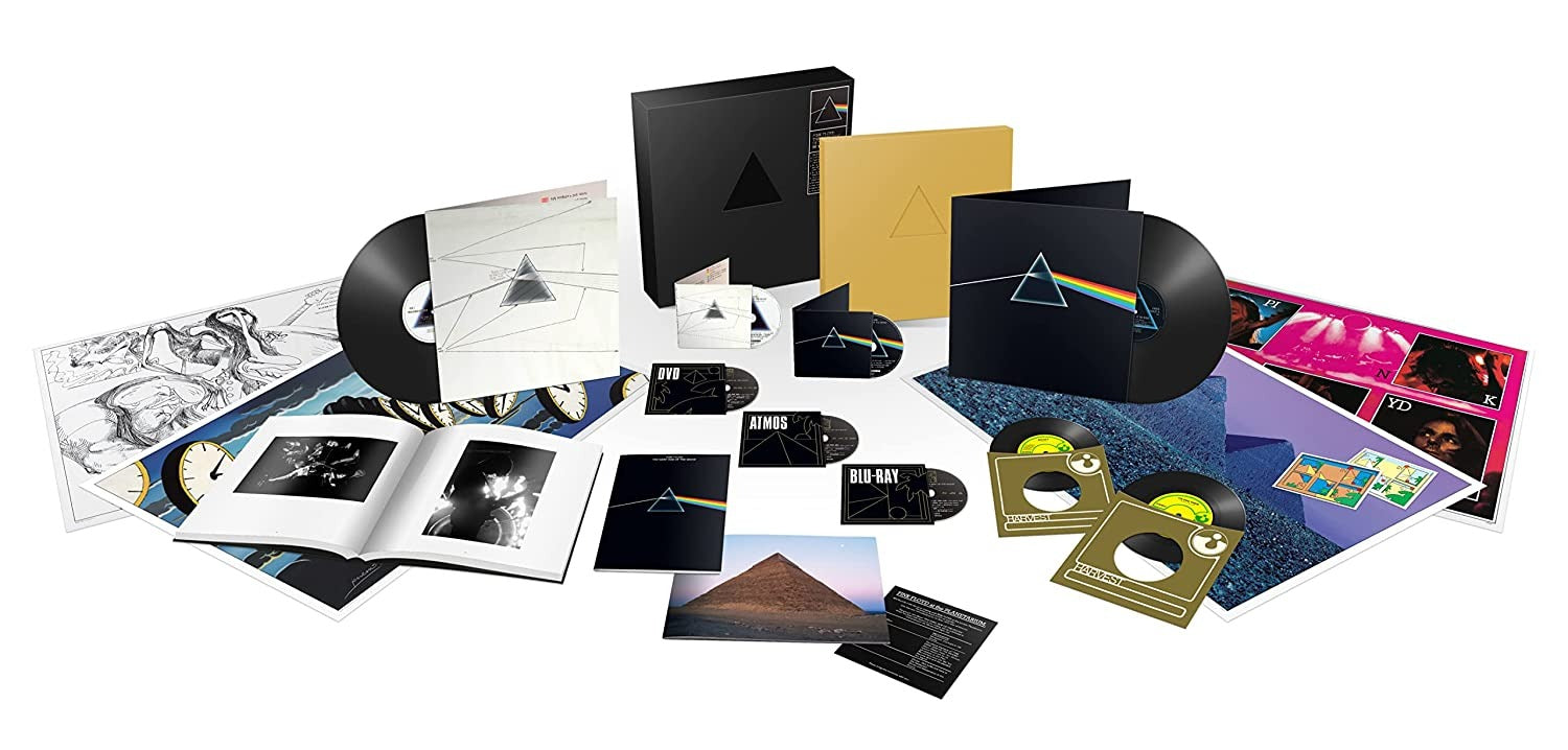 Pink Floyd - The Dark Side Of The Moon Box Set (50th Anniversary Remaster w/ 2LPs, 2CDs, DVD, Blu-Ray, Hardcover Book)