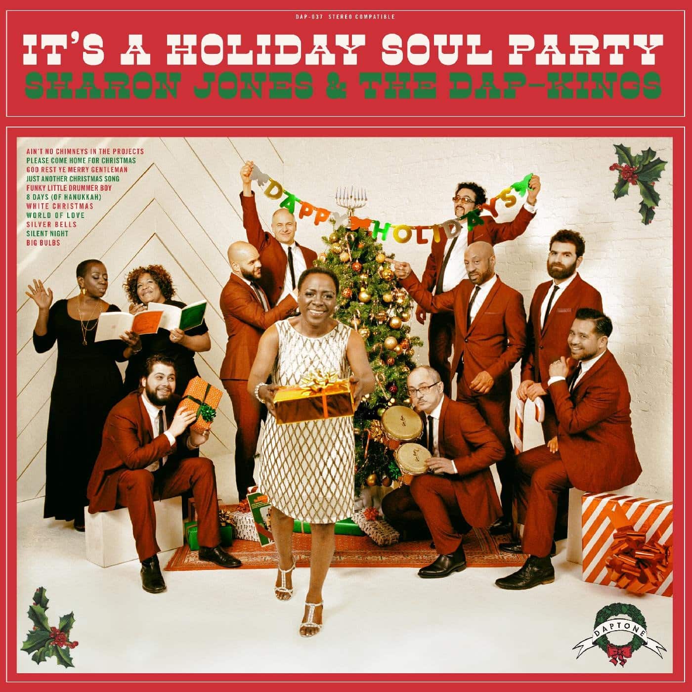 Sharon Jones & The Dap-Kings – It's A Holiday Soul Party LP (Candy Cane Vinyl, Download)