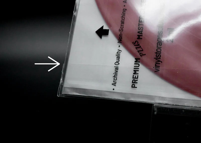 Vinyl Storage Solutions - 4mil Dual Pocket Outer Sleeve (12") with Resealable Flap - Crystal Clear CPP - Pack of 25 (DP4R12CPP)