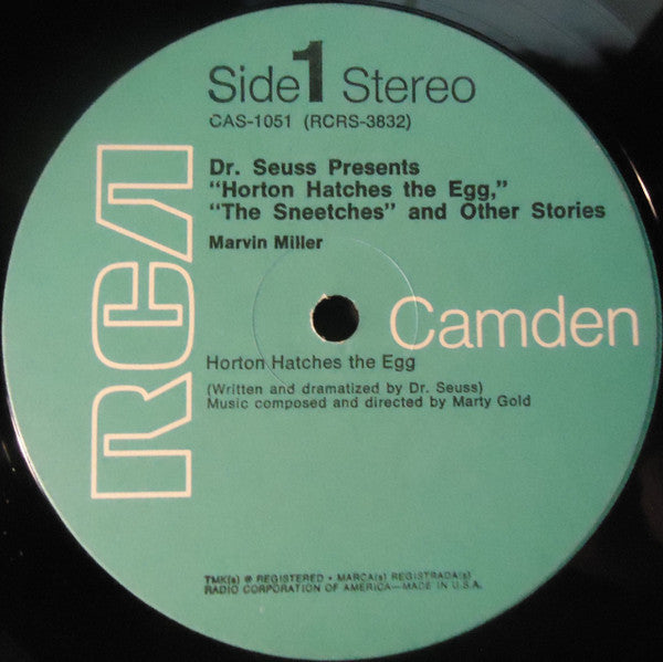 Marvin Miller : Dr Seuss Presents...Horton Hatches The Egg, The Sneetches And Other Stories (LP)