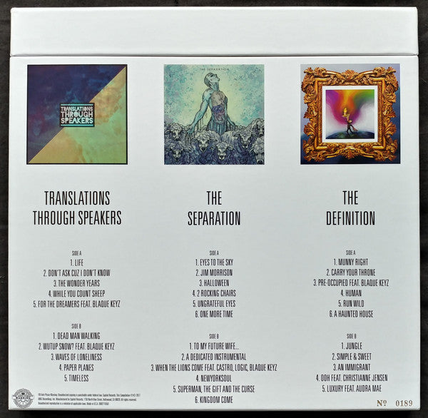 Jon Bellion : A Demonstration Of Jon Bellion's Growth (Box, Comp, Ltd, Num + 3xLP, Mixtape, Whi)