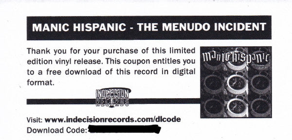 Manic Hispanic : The Menudo Incident (LP, Album, Ltd, RE, Gre)