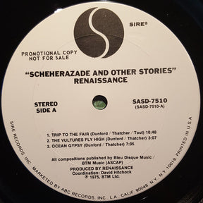 Renaissance (4) : Scheherazade And Other Stories (LP, Album, Promo)