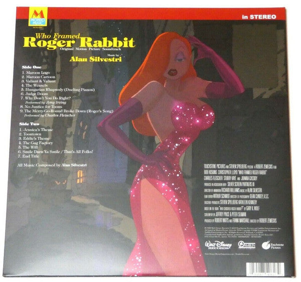 Alan Silvestri : Who Framed Roger Rabbit (Original Motion Picture Soundtrack) (LP, Album, RE, Pin)