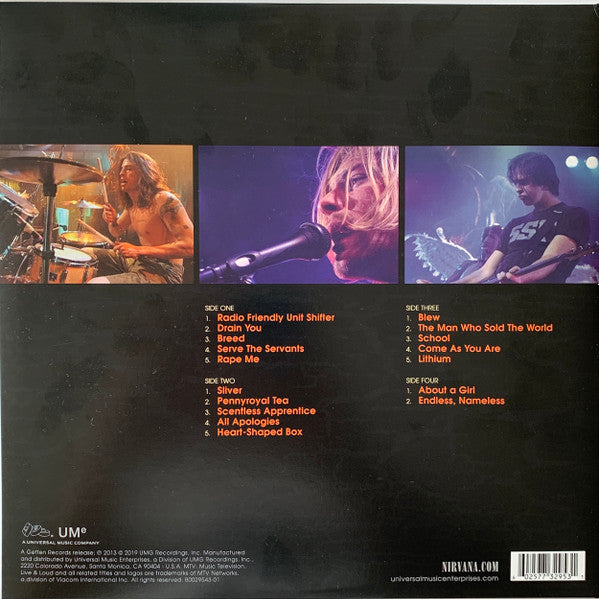 Nirvana : Live And Loud (LP, Album, Cle + LP, Album, Cle + Ltd, Gat)