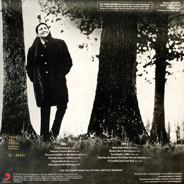 Willie Nelson : Both Sides Now (LP, Album, Club, Ltd, Num, RE, Yel)