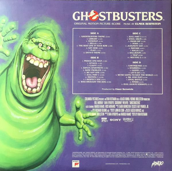 Elmer Bernstein : Ghostbusters Original Motion Picture Score (2xLP, Album, RE, Cle)