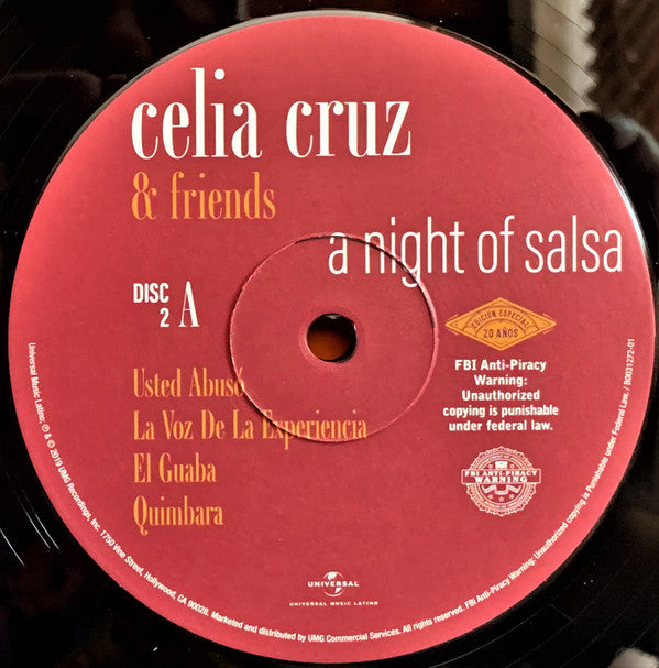 Celia Cruz & "A Night Of Salsa" Friends : A Night Of Salsa (2xLP, Album, S/Edition, Gat)