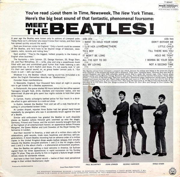 The Beatles : Meet The Beatles! (LP, Album, Mono, RP, 3rd)
