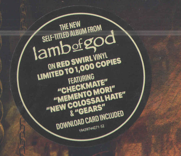 Lamb Of God : Lamb Of God (LP, Album, Ltd, Red)