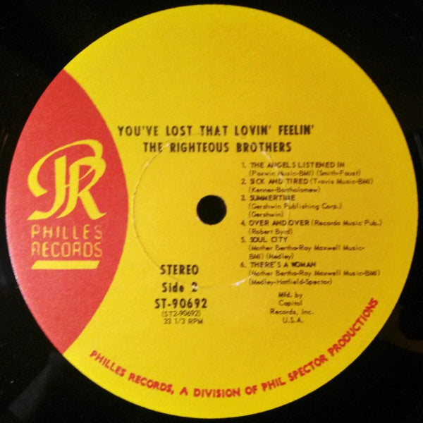The Righteous Brothers : You've Lost That Lovin' Feelin' (LP, Album, Club, Cap)